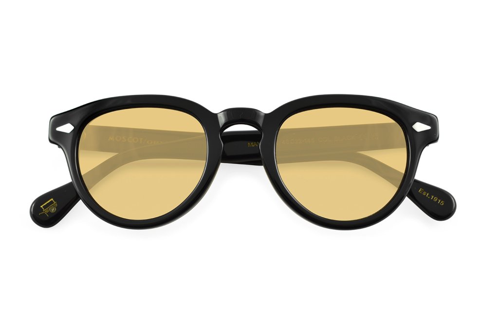 サングラス MOSCOT Moscot - MAYDELA SUN - black amber lense Moscot Maydela Black/Amber 49 – Asuwere
